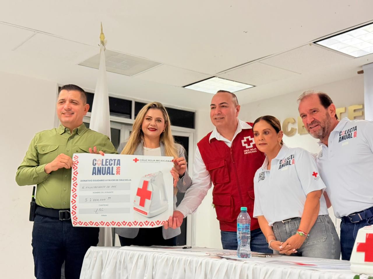 Arranca Colecta Anual 2026 de Cruz Roja en Angostura; alcalde Alberto “El Capy” Rivera supera meta con donativo millonario